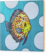 Spotted Discus Fish Wood Print