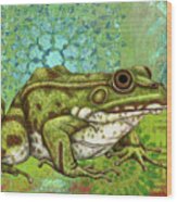 Spotted Frog Abstract Wood Print