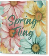 Spring Fling Wood Print