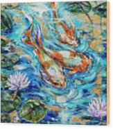 Spring Koi Wood Print