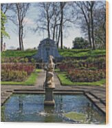 St. Annes. Ashton Park. The Rose Garden Fountain. Wood Print