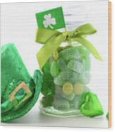 St Patricks Day Candy Wood Print