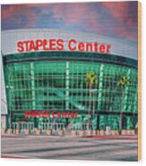 Staples Center Los Angeles Wood Print