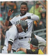 Starling Marte And Gregory Polanco Wood Print