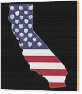 State Of California Wood Print