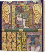 Stela Of Ptah Who Hears Prayers Wood Print