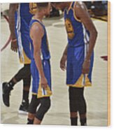 Stephen Curry And Kevin Durant Wood Print