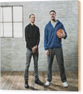 Stephen Curry And Klay Thompson Wood Print