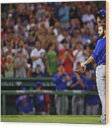 Stephen Drew And Jake Arrieta Wood Print