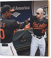 Steve Pearce And Adam Jones Wood Print