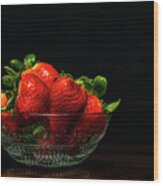 Still Life - Strawberries Wood Print