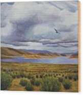 Storm At Lake Powell- Left Panel Of Three Wood Print
