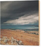 Storm Over The Sea Of Galilee Wood Print