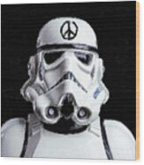 Storm Trooper Star Wars Peace Wood Print