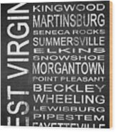 Subway West Virginia State 1 Wood Print