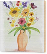 Summer Bouquet Wood Print