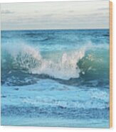 Summer Surf Ocean Wave Wood Print