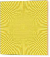 Sunbeams: Yellow Rays Background Wood Print