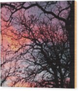 Sundown Time Wood Print