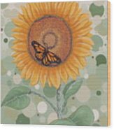 Sunflower Polkadot A Garden's Tale Wood Print