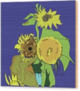Sunflower Solidarity Wood Print