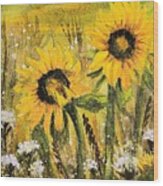 Sunflowers Wood Print