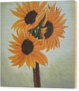 Sunflowers Wood Print