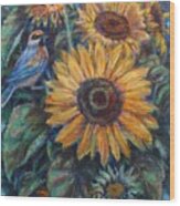 Sunflowers Wood Print