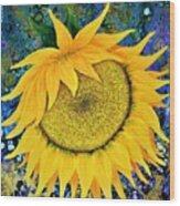 Sunny Sunflower Wood Print