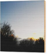 Sunrise Cloud Reflection - Orton Effect Wood Print