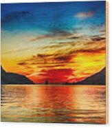 Sunrise Colors In St.johns Newfoundland Wood Print