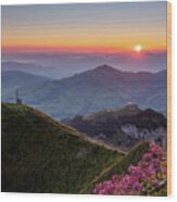 Sunrise In Appenzell Wood Print
