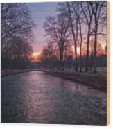 Sunrise On Jordan Creek Wood Print