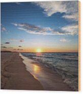 Sunrise On Opal Beach, Pensacola Beach, Florida Wood Print