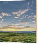 Sunrise Over The Montana Crazy Mountains Wood Print
