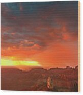 Sunrise Storm Point Imperial North Rim Grand Canyon Np Arizona Wood Print