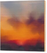 Sunset Abstract Wood Print