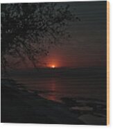 Sunset At Orange Hill Beach 1 Wood Print