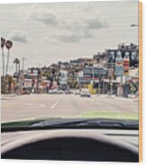 Sunset Blvd Bilboard View Wood Print