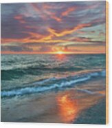 Sunset, Gulf Islands Nat'l Seashore Wood Print