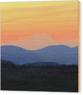 Sunset In The Blue Ridge Mountains Wood Print