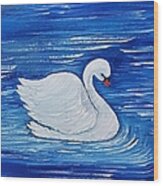 Swan Of Beauty Wood Print