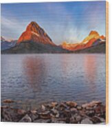 Swiftcurrent Morning Wood Print