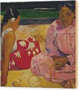 'tahitian Women On The Beach', 1891, Oil On Canvas, 69 X 91 Cm, Rf 2765. Wood Print