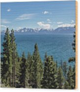 Tahoe Lake View Wood Print