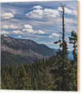 Tahoe Skyline Wood Print