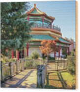 Taiwan Friendship Pavillion - Norfolk Wood Print