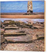 Talacre Lighthouse Art Wood Print