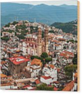 Taxco From Above Wood Print