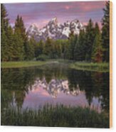 Teton Glow Wood Print